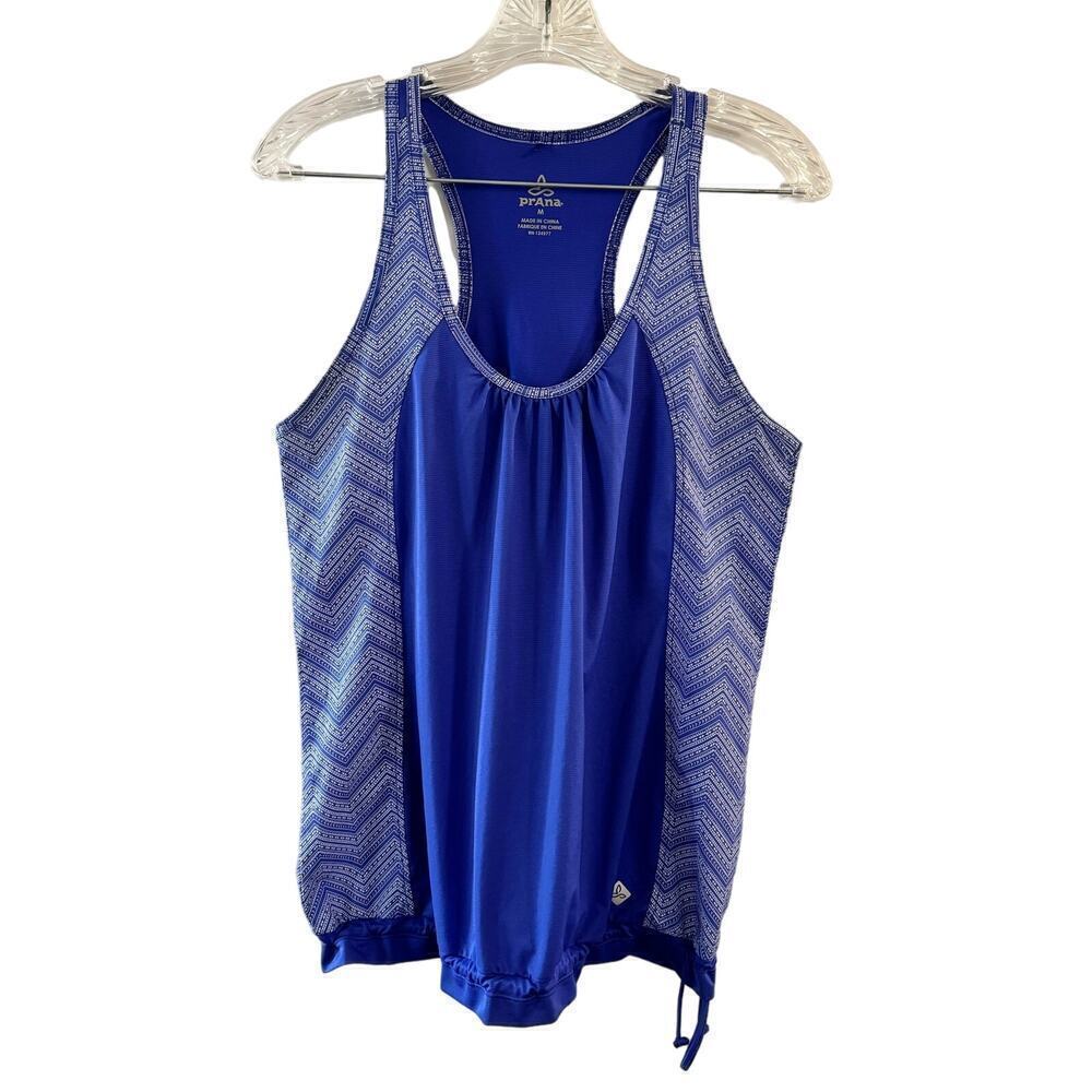 Prana Women’s Racer Back Activewear Tank Top Blue Size Medium